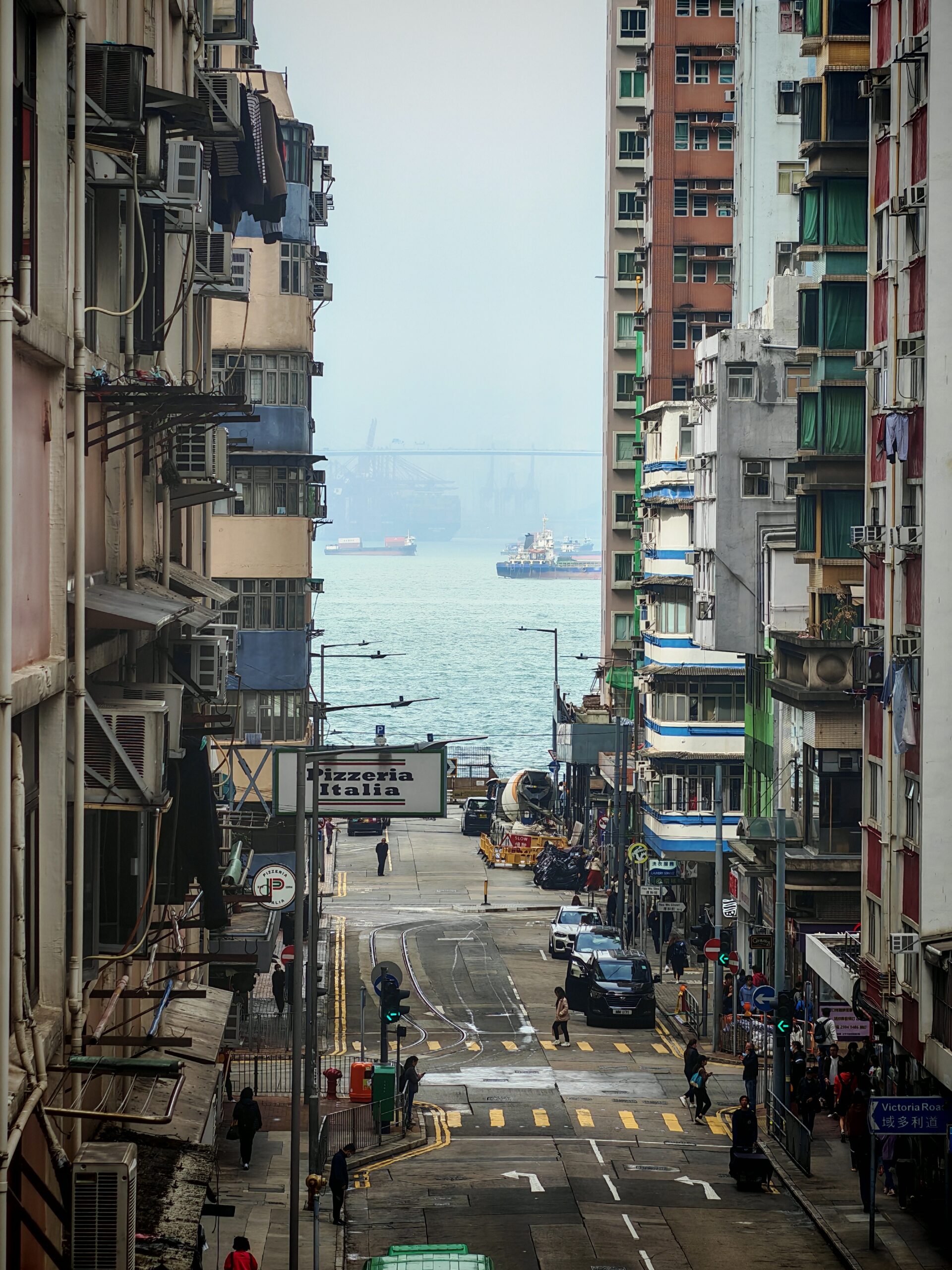 A Sea View Framed by the Streets of Kennedy Town