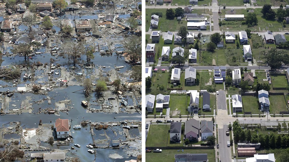 Before vs. After Hurricane Katrina in New Orleans