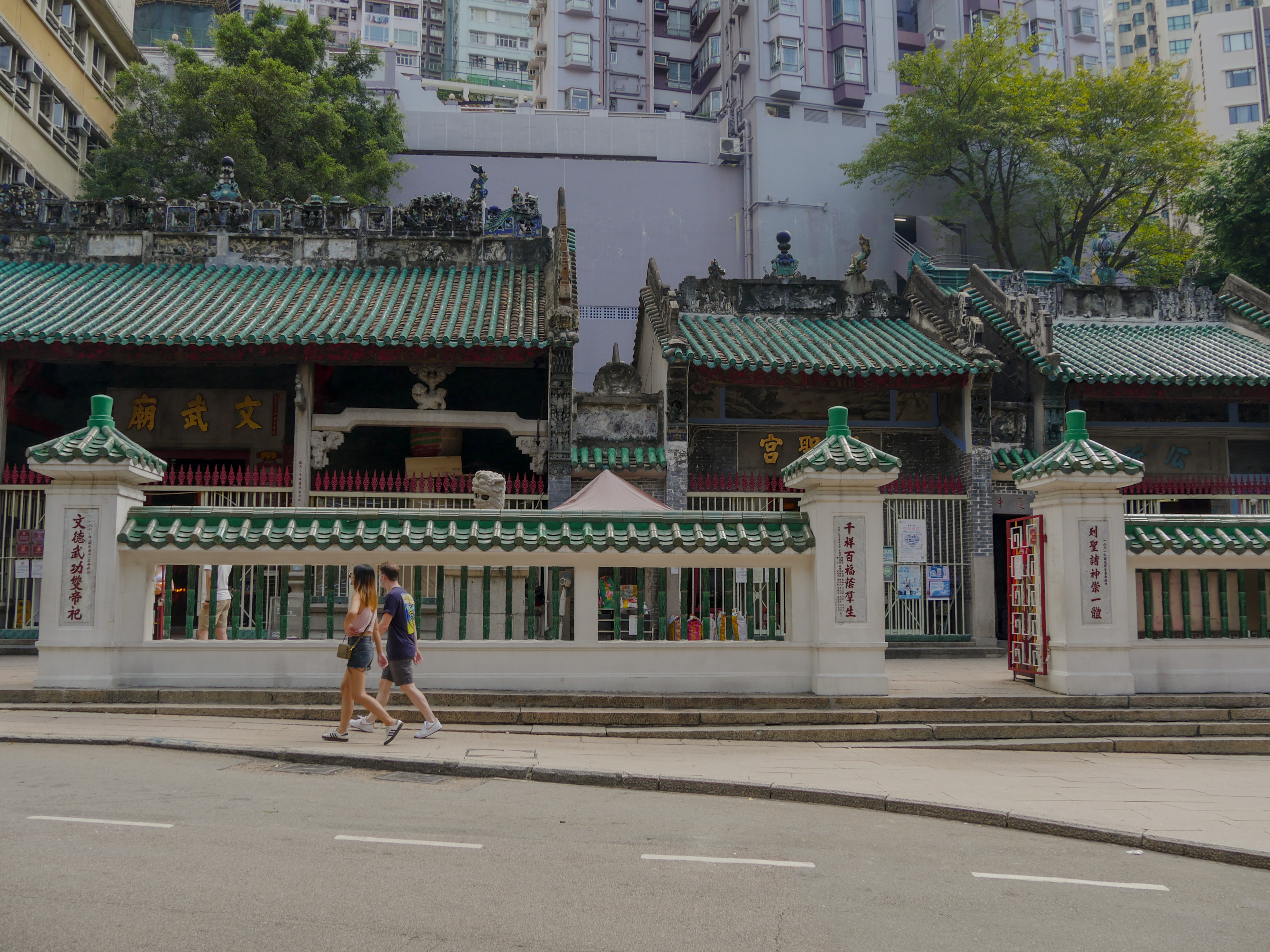 An Old Lady Praying at Man Mo Temple